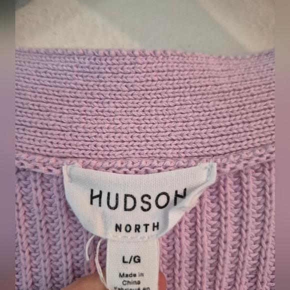 Linen And Cotton Cardigan Sweater By Hudson North Large - Picture 4 of 7